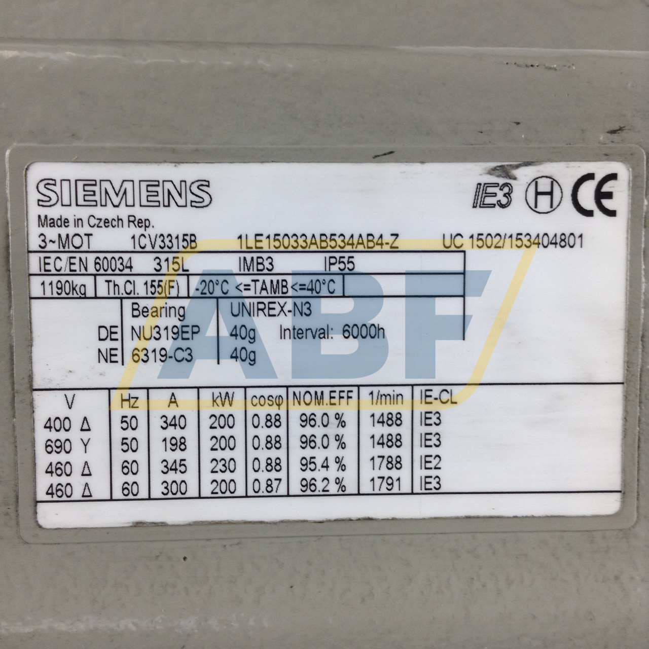 1LE1503-3AB53-4AB4-Z Siemens