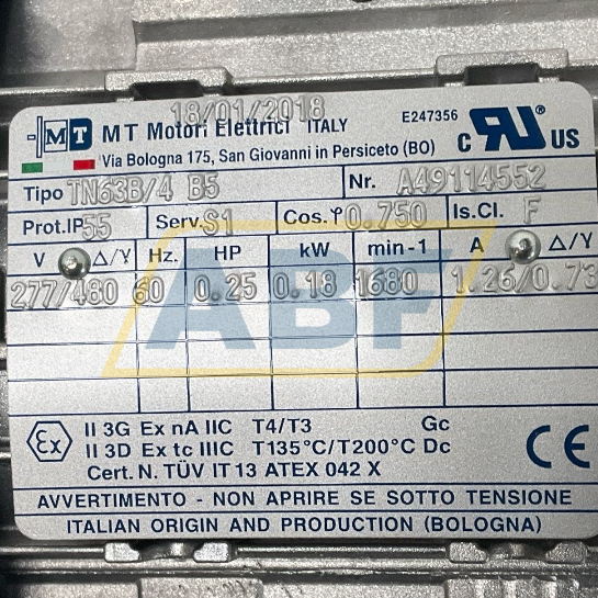TN63B/4B5 MT Motori Elettrici