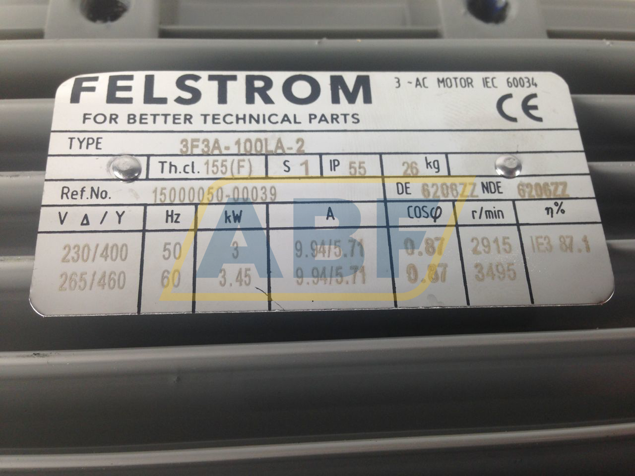 3F3A-100LA-2B34 Felstrom