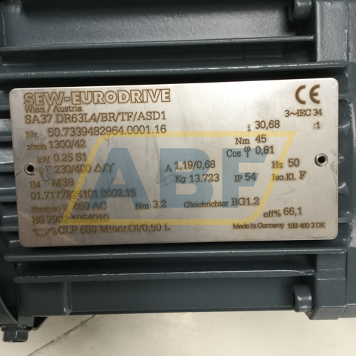 SA37DR63L4/BR/TF/ASD1-I31 SEW-EURODRIVE