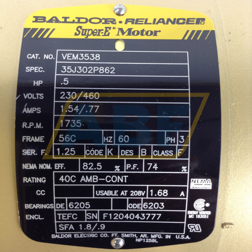 35J302P862 Baldor