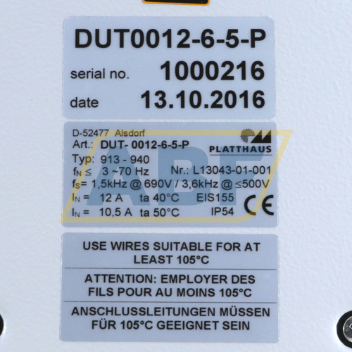 DUT-0012-6-5-P Platthaus