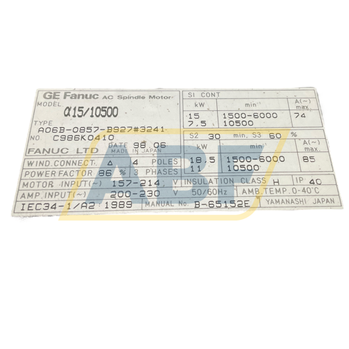 A06B-0857-B927/3241 Fanuc