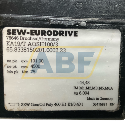 KA19/TAQSH100-3 SEW-EURODRIVE