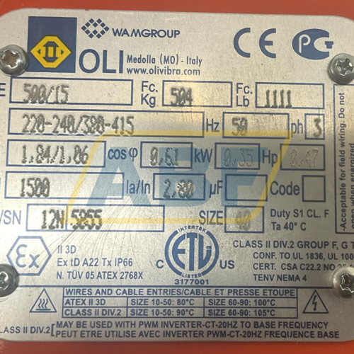 MVE500/15 OLI Medolla (MO)