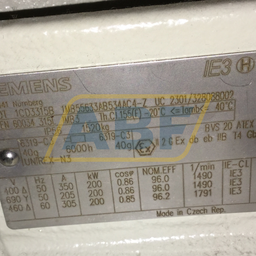 1MB5563-3AB53-4AC4-Z B02+​H22+​R18+​R50+​R62+​S04+​Y53+​Y82 Siemens