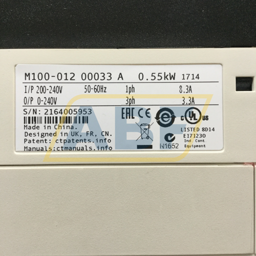 M100-01200033A Control Techniques