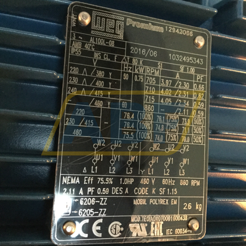 0.75K31AL0100L8B3 WEG