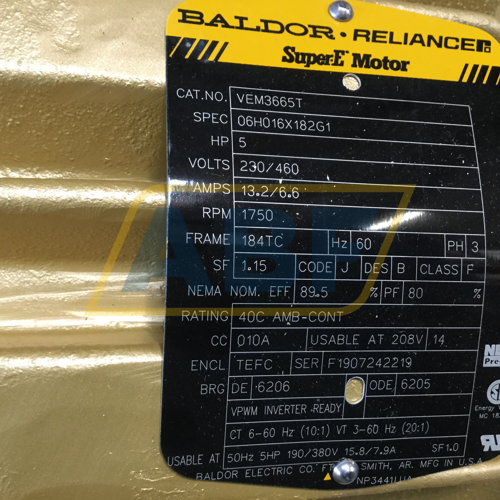 VEM3665T Baldor