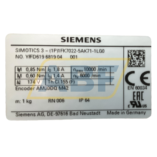 1FK7022-5AK71-1LG0 Siemens