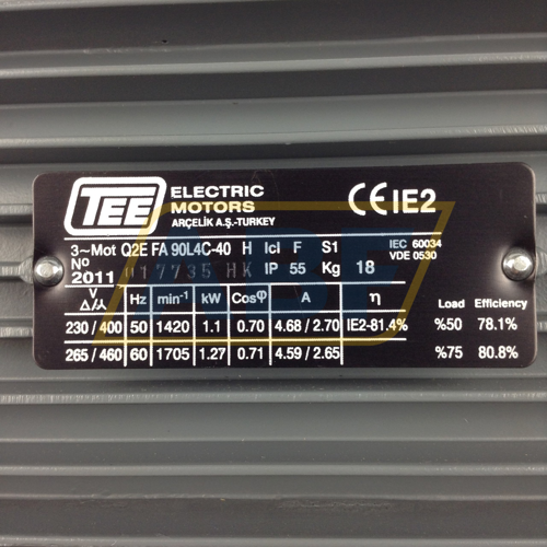 Q2EFA90L4C40 TEE Turk Electric