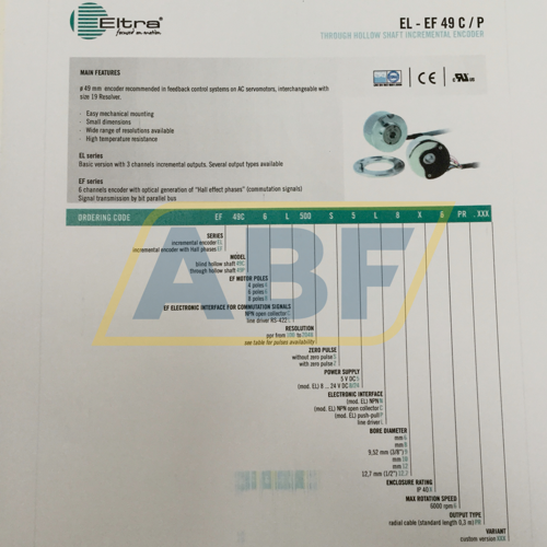 EF49P6BC1000Z5L-D8X3PR.636 Eltra