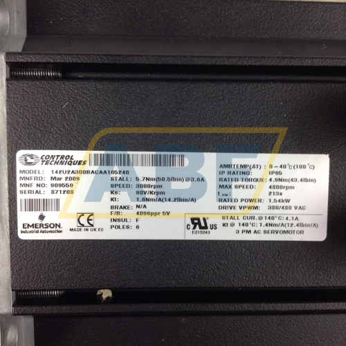 142U2A300BACAA165204 Control Techniques