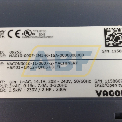 0010-1L-0007-2 Vacon