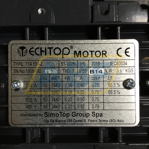 T1A631-2-B14 TechTop Motor