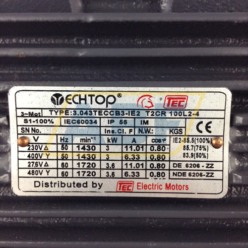 T2CR100L2-4B3 TEC Electric Motors