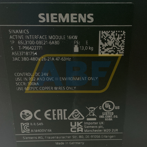 6SL3100-0BE21-6AB0 Siemens