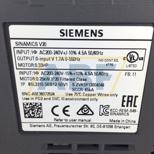 6SL3210-5BB12-5BV1 Siemens