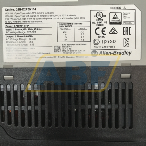 25B-D2P3N114-A Allen Bradley
