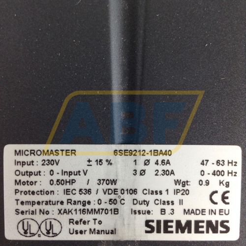 6SE9212-1BA40 Siemens