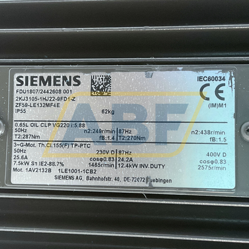 2KJ3105-1HJ22-9FD1-Z Siemens