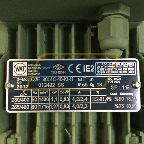 Q2E90L4C40-KI-H-B3 Arcelik Elektrik Motorlari