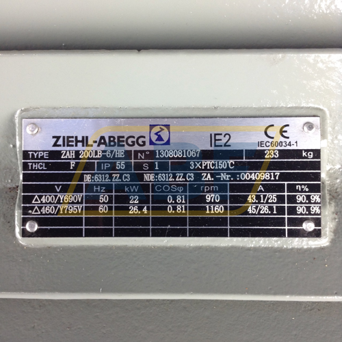 ZAH200LB-6/HE-B3 Ziehl-Abegg