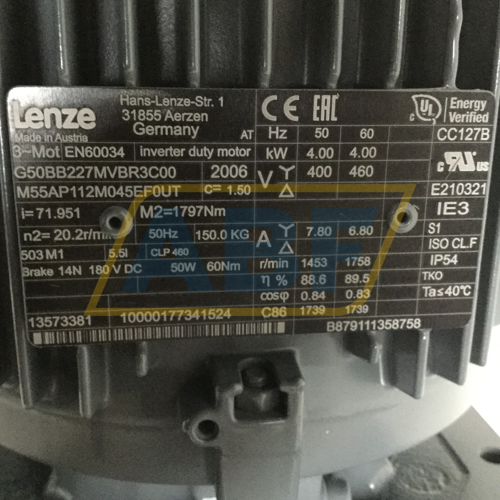 G50BB227MVBR3C00M55AP112M045EF0UT Lenze