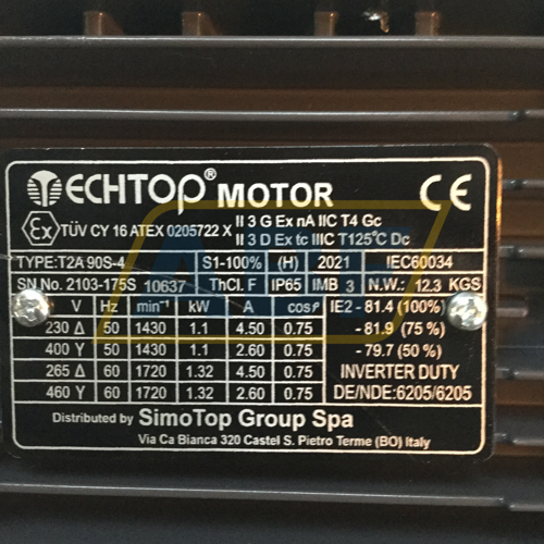 T2A90S-4-3G-B3 TechTop Motor