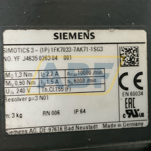 1FK7033-7AK71-1SG3 Siemens