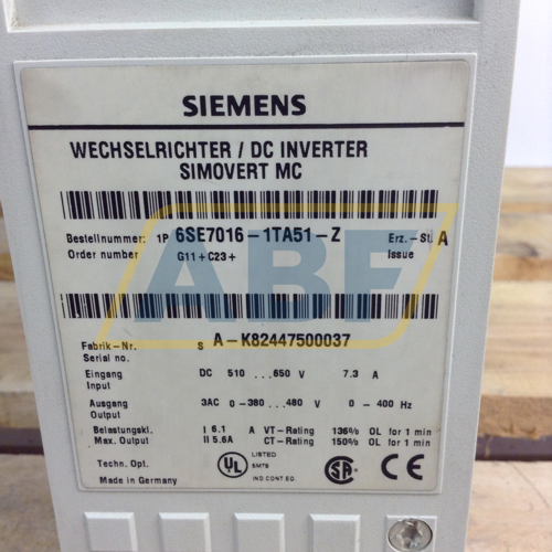 6SE7016-1TA51-Z Siemens