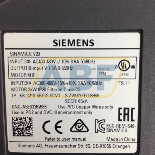 6SL3210-5BE23-0CV0 Siemens