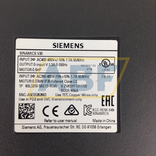 6SL3210-5BE13-7CV0 Siemens