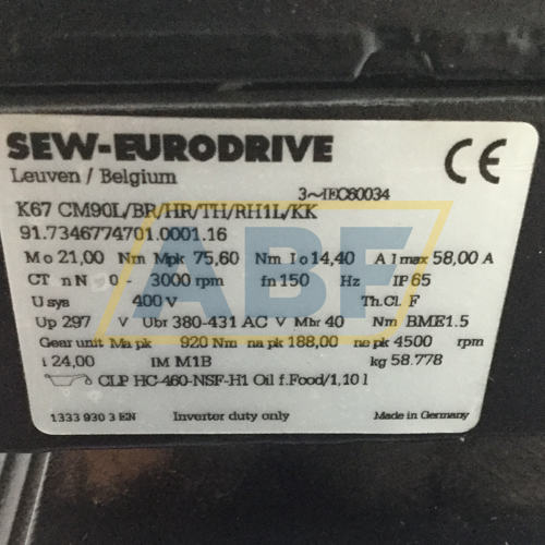 K67CM90L/BR/HR/TH/RH1L/KK SEW-EURODRIVE