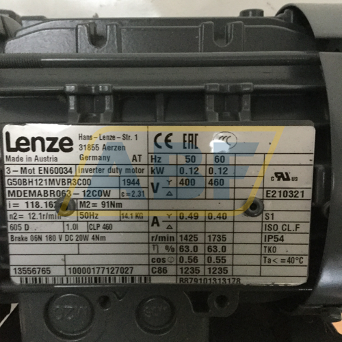 G50BH121MVBR3C00MDEMABR063-12C0W Lenze