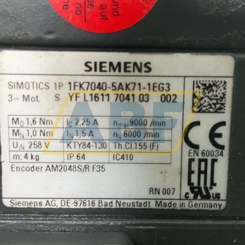 1FK7040-5AK71-1EG3 Siemens
