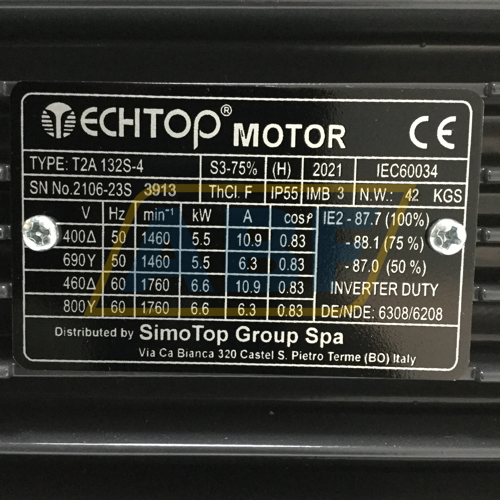 T2A132S-4-B3 TechTop Motor