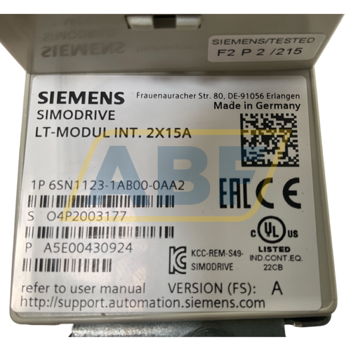 6SN1123-1AB00-0AA2 Siemens